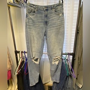 American Eagle Distressed Mom Jeans